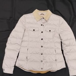 Massimo Dutti Off-White Quilted Puffer Jacket
